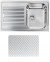 Lavello da Incasso 1 Vasca con gocciolatoio a Sinistra 79 x 50 cm Sopratop Acciaio Inox antigraffio CM ZENITH 011291.D1.01.2016 - 011291 DCSSX