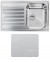 Lavello da Incasso 1 Vasca con gocciolatoio a Sinistra 79 x 50 cm Sopratop Acciaio Inox microdecoro CM ZENITH 011271.D1.01.2018 - 011271 DCSSP
