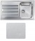 Lavello da Incasso 1 Vasca con gocciolatoio a Sinistra 86 x 50 cm Sopratop Acciaio Inox antigraffio microdecoro CM ZENITH 011273.D1.01.2018 - 011273 DCSSP