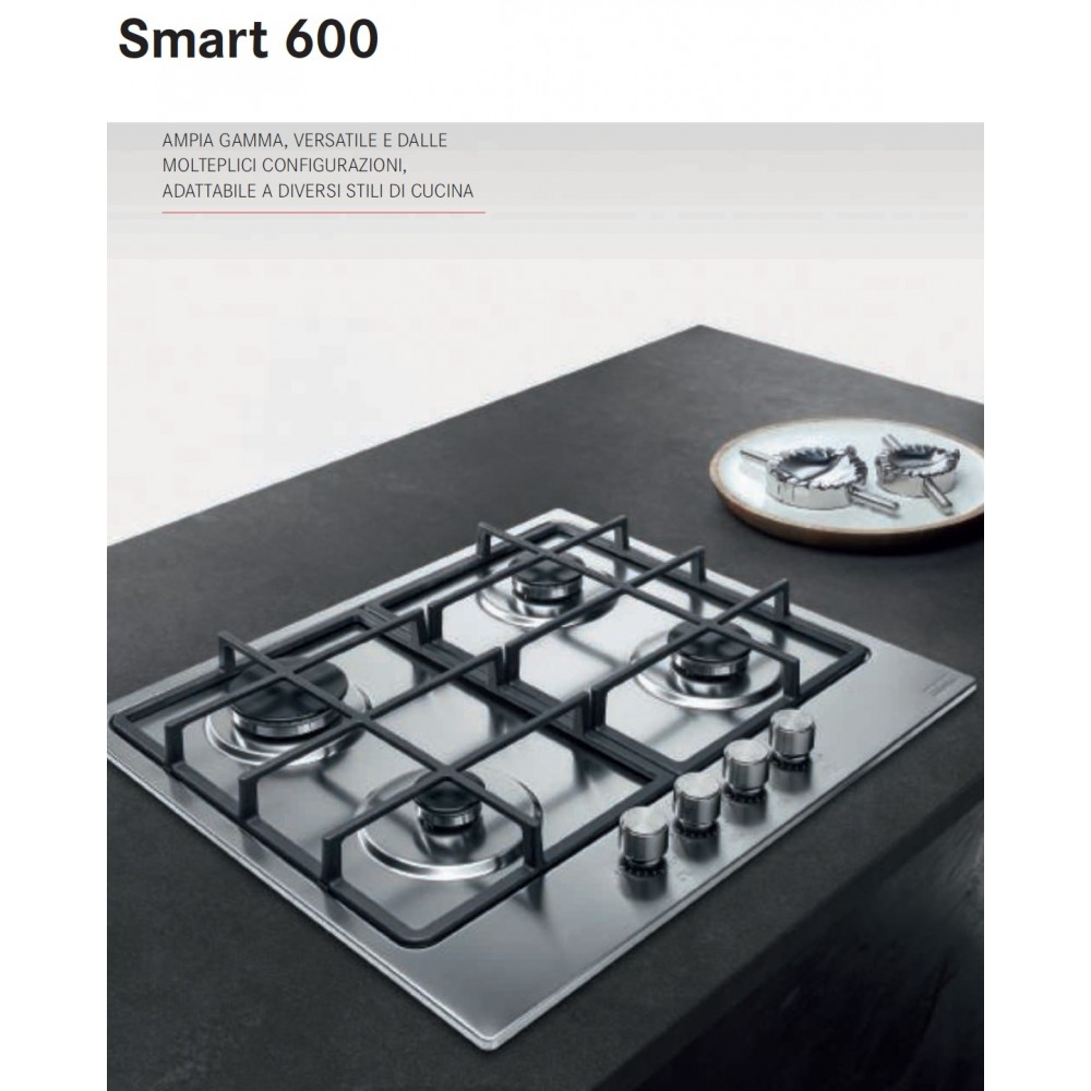 Piano Cottura A Gas AEG Serie 3000 - 4 Fuochi, Incasso, Bruciatore Wok, Acciaio Inox - Foto 4