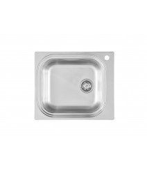 Foster 1511 002 Lavello da Incasso Sopratop 1 Vasca 59 x 50 versione piletta a sinistra Serie Big Bowl Acciaio Inox Spazzolato