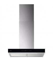 AEG Serie 6000 GB67D61HL Cappa camino a Parete 60 cm Estetica inox con pannello frontale in vetro nero Connession cappa-piano Hob2Hood