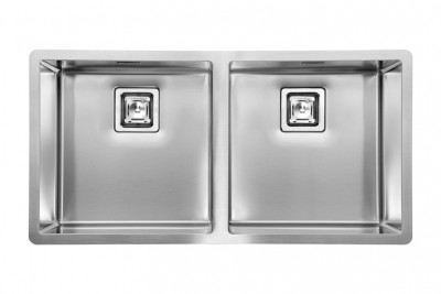 Lavello da Incasso 2 Vasche 89 x 45 cm Sottotop Acciaio Inox Satinato PYPER CM 01530B.X0.01.2063 - 01530BXCSSP