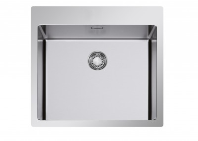 Lavello da Incasso 1 Vasca 55 x 51 cm Filotop - Slim Acciaio Inox Satinato con Fascia Miscelatore IN-TECH MIX CM 017324.X2.01.2099