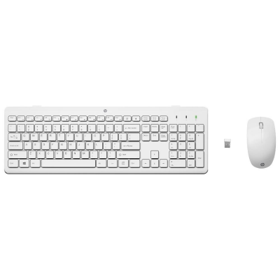 Tastiera e mouse Wireless 230 Combo Bianco HP 3L1F0AA