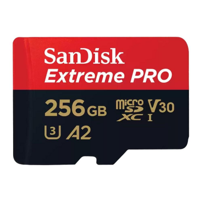Scheda MicroSD 256GB EXTREME PRO Nero e Rosso Sandisk SDSQXCD-256G-GN6MA 
