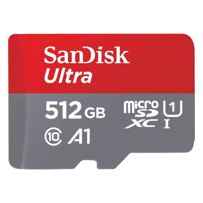 Scheda MicroSD 512GB ULTRA Rosso e Grigio Sandisk Sandisk SDSQUAC-512G-GN6MA Sandisk