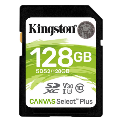 Scheda SD 128GB CANVAS SELECT PLUS Kingston SDS2 128GB