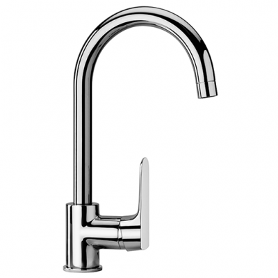 Miscelatore monocomando lavello con bocca alta orientabile Cromo serie Nove Paini 09CR572