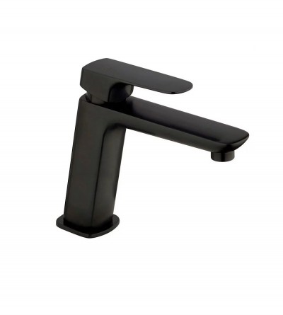 Miscelatore monoforo lavabo, piletta clic-clac 1”1/4 Nero Opaco serie Nove Paini 09YO211TCMESR