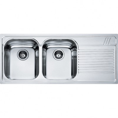 Lavello da Incasso 2 Vasche con Gocciolatoio Destro Inox Franke AMX 621 2 - 85820602 - 101.0022.381