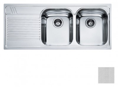 Lavello da Incasso 2 Vasche con Gocciolatoio Sinistro Inox Dekor Franke AML 621 7 DEKOR - 85820707 - 101.0022.388