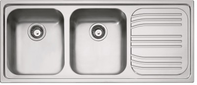 Lavello da Incasso 2 Vasche con Gocciolatoio Destro Inox Radar RRX 621 Franke 101.0053.246 - 85862962