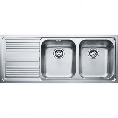 Lavello da Incasso 2 Vasche con Gocciolatoio a Sinistra Inox Logica Line LLX 621 116 x 50 Franke 101.0150.821 - 85863907