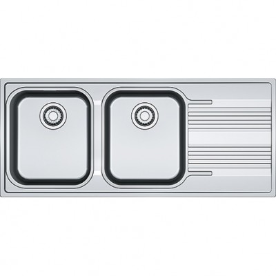 Lavello da Incasso 2 Vasche con Gocciolatoio a Destra 116 x 50 Inox Smart Franke SRX 621 101.0356.895 - 85864882