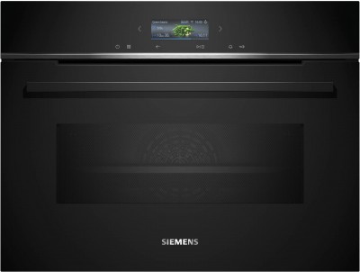 Siemens CM724G1B1 iQ700 Forno da Incasso Multifunzione Compatto Combinato Microonde Nero 