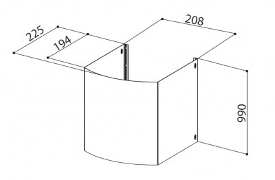 Kit camino superiore Inox H990 per cappa Tender Faber 112.0157.262