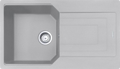 Lavello da Incasso Fragranite 1 Vasca con Gocciolatoio Reversibile 86 x 50 cm Urban Alluminio Franke UBG 611-86 - 114.0580.491