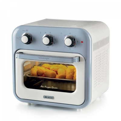 Ariete 4632 Friggitrice ad Aria Capacità 16 Litri Potenza 1400 Watt con Funzione Rotisserie Vintage Celeste