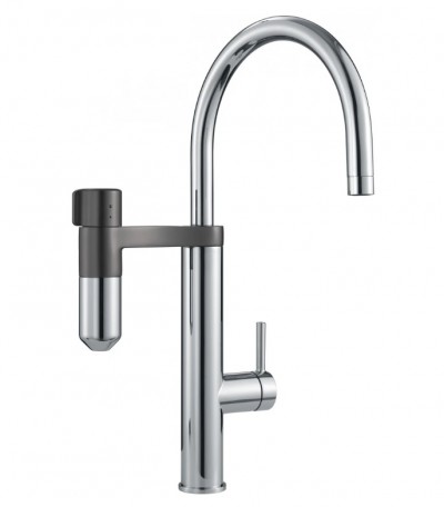 Miscelatore cucina con canna girevole e filtro acqua integrato Finitura Cromato - Gun Metal Franke Vital Capsule 2 in 1 120.0621.229