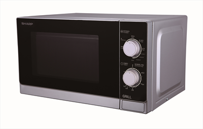 Forno a Microonde con Grill Capacita' 20 Litri Potenza 800 W 4 Modalita' di Cottura + Defrost Acciaio Inox Sharp R600IN