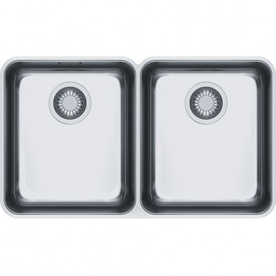 Lavello da Incasso Sottotop 2 Vasche Inox 72 x 40 Aton Sottotop ANX 120  Franke 122.0536.341