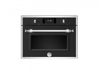 Forno da Incasso Vapore Combinato Compatto Altezza 45 cm Serie Heritage Nero Opaco Bertazzoni F457HERVTNE 