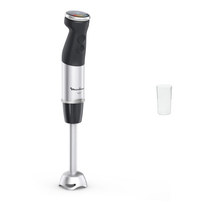 Moulinex DD6718 Frullatore ad immersione Potenza 1000W 20 Velocità con Bicchiere colore Inox/Nero QuickChef+