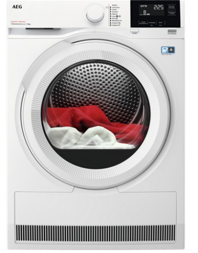 Asciugatrice Libera Installazione a Pompa di Calore Serie 8000 AbsoluteCare 8 Kg Classe A+++ Motore Inverter Cesto ProTex XXL AEG TR8G83GW 