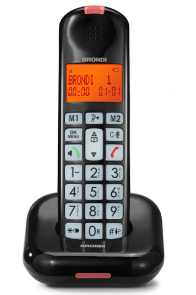 Telefono Cordless Brondi Bravo Moon Nero