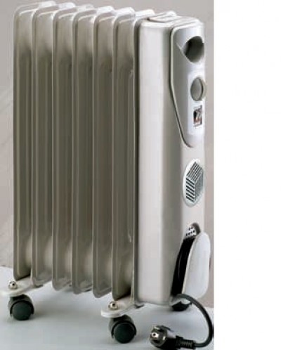 Plein Air Holly 1500 Radiatore Termosifone Elettrico ad Olio Stufa portatile 7 elementi potenza 1500 W con Termostato - ERC2-1507 Holly 1500 Grigio 