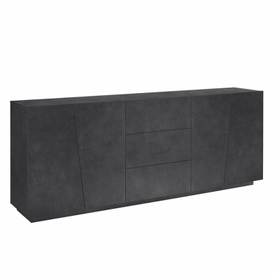 Credenza cucina soggiorno 220cm 2 vani 3 cassetti design ardesia Made in Italy