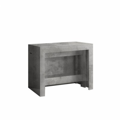 Tavolo da pranzo consolle allungabile grigio 90x51-300cm colore grigio Bronx Made in Italy
