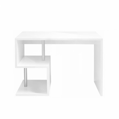 Scrivania ufficio studio design moderno bianco lucido 100x50cm Made in Italy