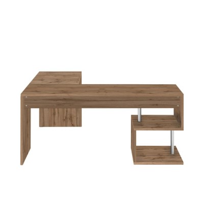 Scrivania angolare ufficio studio moderno 160/180cm in legno Made in Italy