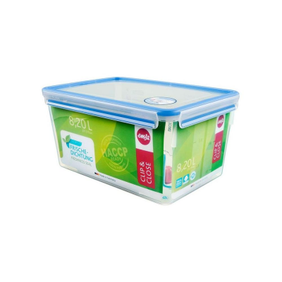 Contenitore alimenti 8,2L CLIP & CLOSE Ermetico Azzurro e Trasparente 508548 Emsa