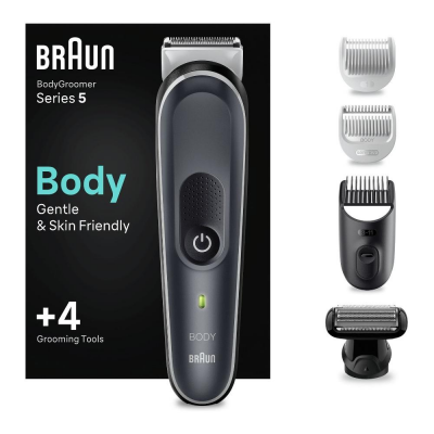 Depilatore BODYGROOMER 5 Body Black e Silver Braun BG5360