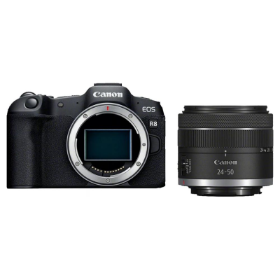 Fotocamera mirrorless 24Mpx EOS R8 Kit Rf 24 50mm F4.5 6.3 Is Stm Black Canon 5803C013