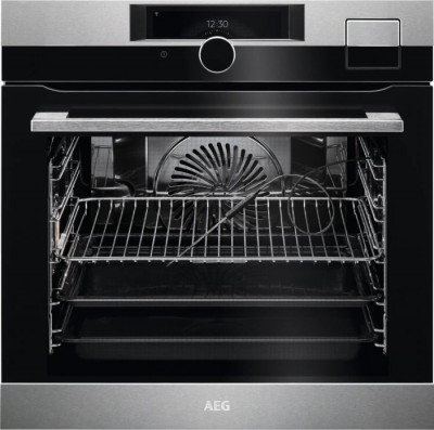 Forno da Incasso Multifunzione Elettrico 60 cm SteamPro con cottura sottovuoto CookView Vapore Estetica inox antimpronta e superficie full glass Classe A++ AEG BSK999330M