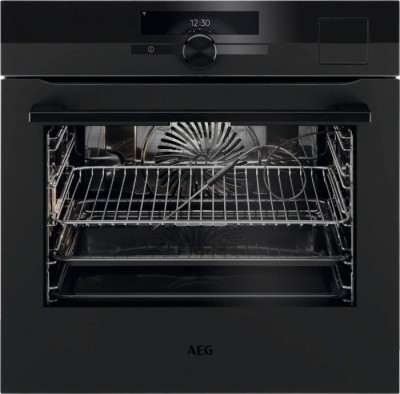 Forno da Incasso Multifunzione Elettrico 60 cm SteamPro con cottura sottovuoto CookView Vapore Estetica Matt Black Classe A++ AEG BSK999330T