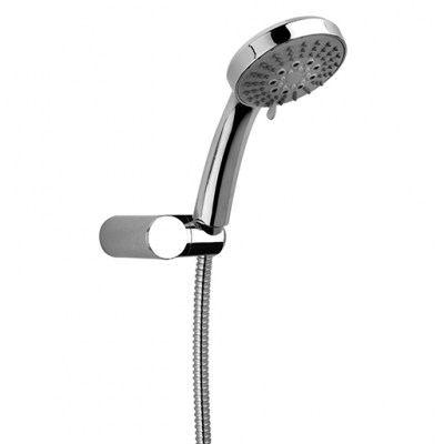 Kit doccia a parete snodato ABS con doccetta 5 getti D. 80 e flessibile Starflex cm 150 Cromo serie Kit doccia Paini 53CR131P2