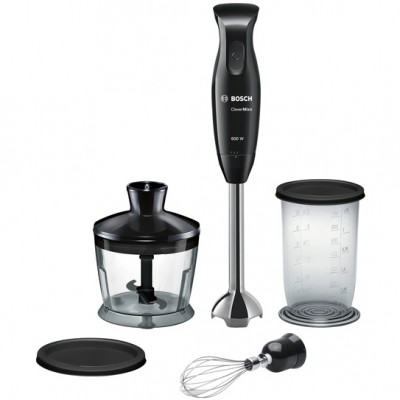 Bosch MSM2650B Frullatore ad Immersione Minipimer Potenza 600 Watt Tritatutto e Frusta Nero - CleverMixx