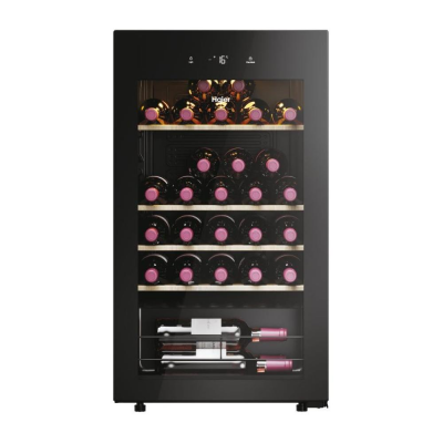 Haier HWS34GGH1 Cantinetta Vini 34 Bottiglie Classe G Altezza 85 cm Nera Luce LED Wine Bank 50 Series 3 