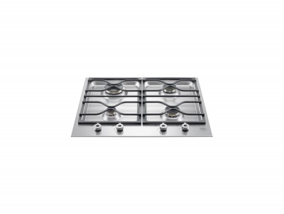 Piano Cottura ad Incasso 60 a Segmenti Cm 4 Fuochi Griglie in Ghisa Serie Professional Acciaio Inox Bertazzoni PM6040X