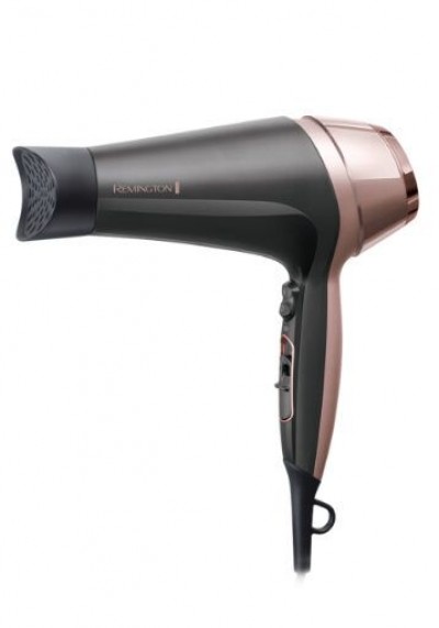 Remington D5706 Confidence Phon Asciugacapelli Potenza 2200 Watt funzione Ionica in Ceramica 2 Velocità colore Nero 