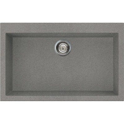 Lavello 79x50cm 1 Vasca Titanium Metaltek Elleci QUADRA 130 LMQ13073 