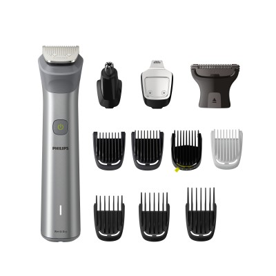 Philips MG5940/15 Multigroom Series 5000 Rifinitore all-in-one 12 in 1 con 12 accessori per viso - testa e corpo 