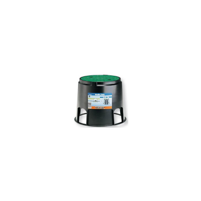 Pozzetto impianto irrigazione Circolare con coperchio RAINJET 9 x 25 cm Nero e Verde 90500 Claber