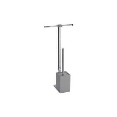 Colonna attrezzata WC RAINBOW Cromo e Grigio 25,7 x 16 x 58,8 cm RA32 08 Gedy