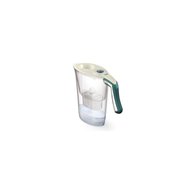 Caraffa filtrante CARMEN Tosca Kit con 4 filtri Bi Flux Cream dark e Green Laica J9059A1